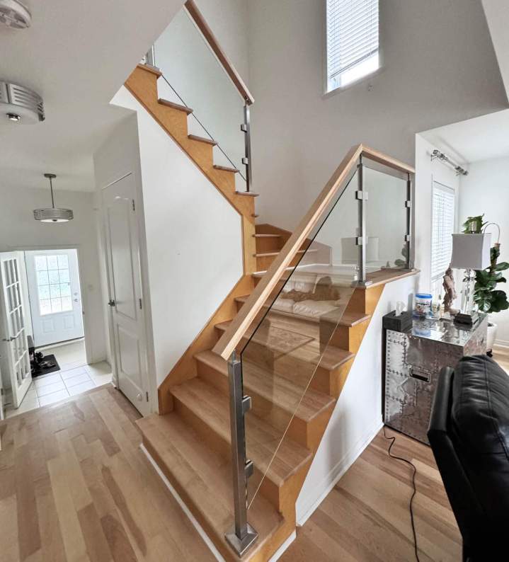 Installation de rampe en verre Montréal